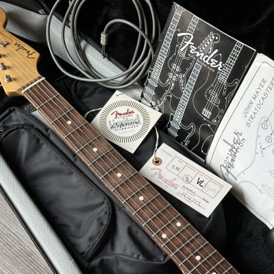 Fender Limited Edition John Mayer Stratocaster 2005 - Charcoal Frost Metallic with Racing Stripe image 14
