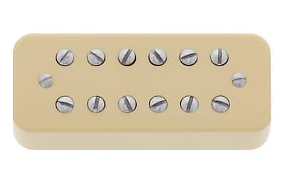 Wilkinson M Series Stacked P90 Soapbar Ceramic Humbucker Sized Single Coil Pickup Neck Bridge Pickups Set 10k 16k Sg Lp Style Electric Guitar Cream