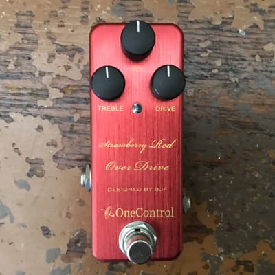 Reverb.com listing, price, conditions, and images for one-control-strawberry-red-overdrive