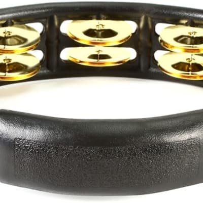 Latin Percussion Cyclops Handheld Tambourine - Black with Brass Jingles image 1