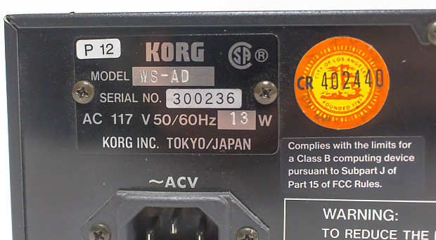 Korg Wavestation A/D WS-AD Synthesizer Rack Mount Module Korg Wavestation A/D WS-AD Synthesizer Rack Mount Module