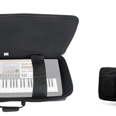 Rockville 61 Key Padded Rigid Durable Keyboard Gig Bag Case For CASIO XW-P1