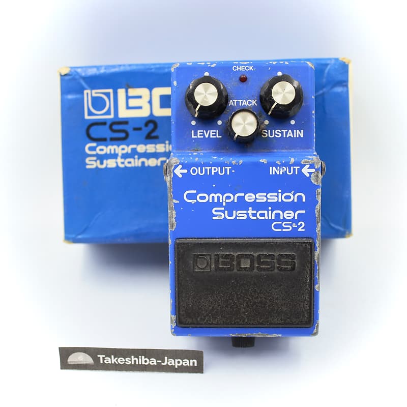 Boss CS-2 Compression Sustainer With Original Box 1983 Made in Japan  Compressor Effect Pedal 299700