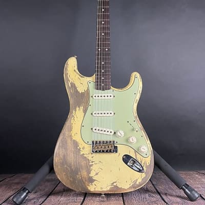 Fender Custom Shop, LTD 1960 Dual Mag II Stratocaster, Super Heavy Relic- Aged Vintage White (7lbs 12oz) image 13