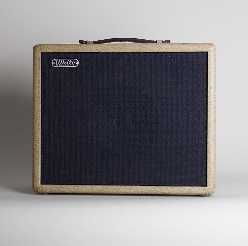 White Tube Amplifier, made by Fender (1962), ser. #AS-00714. image 1