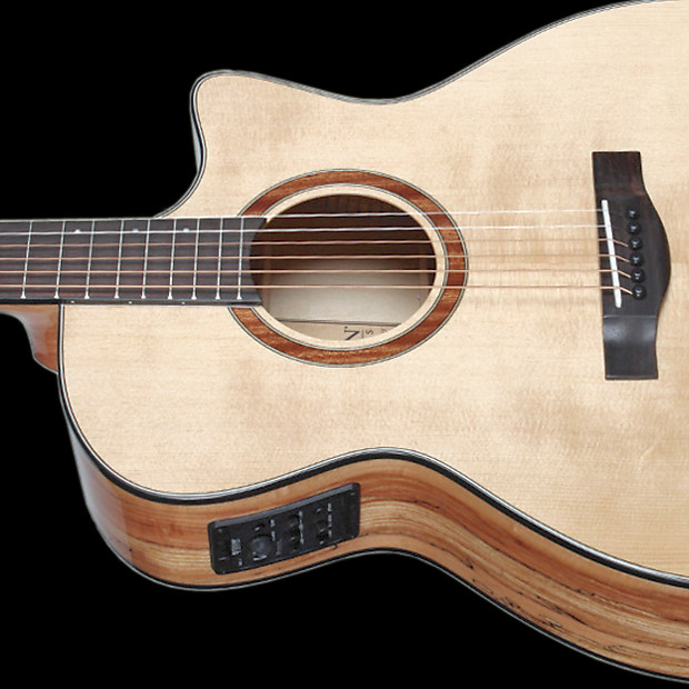 Teton STA130SMCENT Spruce/Spalted Maple Grand Auditorium with Electronics Natural image 1