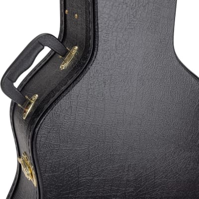 On-Stage GCA5000B Hardshell Acoustic Guitar Case (Dreadnought-Body Instrument Protection, Storage, and Carrying, Molded Interior, Wood and Vinyl Exterior, Accessory Compartment, Gold-Plated Hardware) image 7