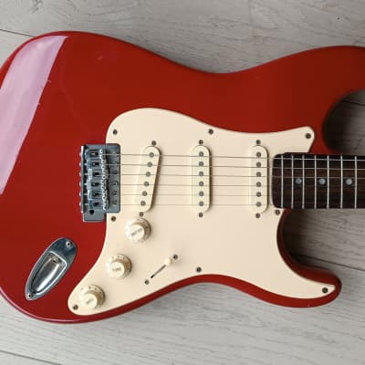 Sunn Fender Mustang Stratocaster 1980s - Red image 13