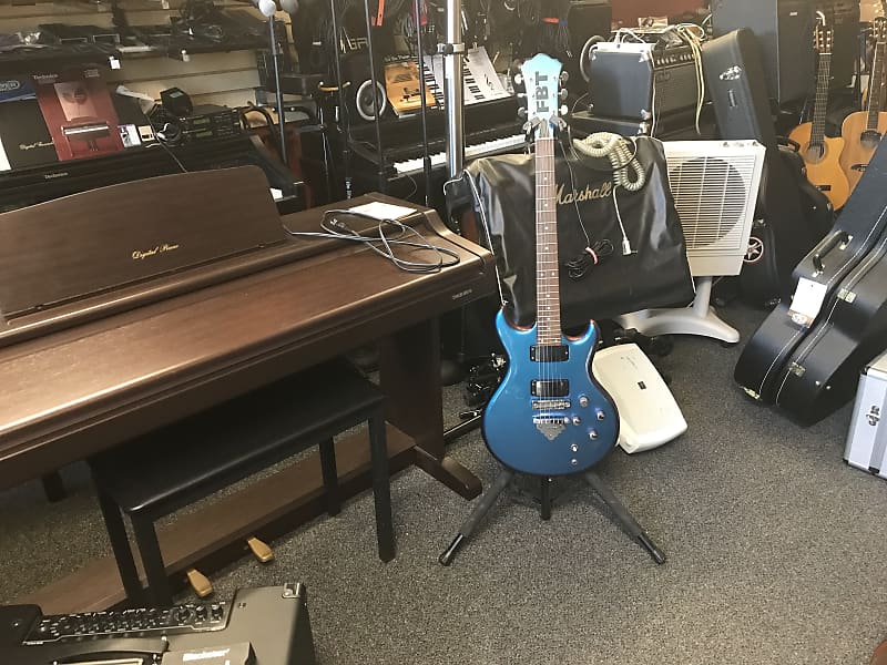 Ibanez Musician MC-100 custom electric guitar made in Japan 1977 in custom Nascar Metallic blue / purple with hard case image 1
