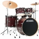 Tama Imperialstar Drum Kit Complete with Throne and Meinl Cymbals - Burgandy Walnut Wrap