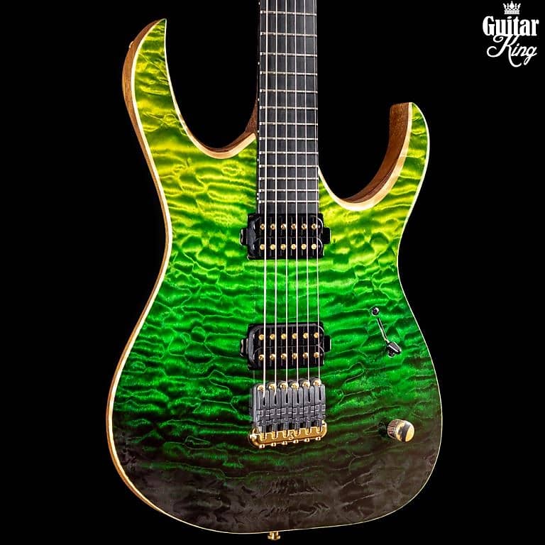 Mayones Duvell Elite 6 5A Quilted Maple Green Horizon