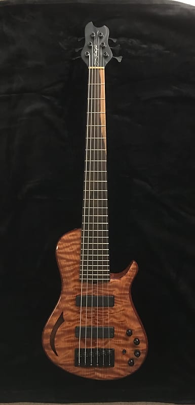 ベース Brubaker KXB6-custom Brubaker Bass KXB-6 Custom Brown redwood | Reverb