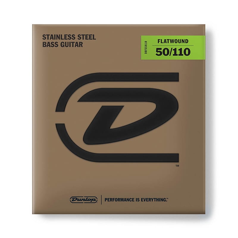 Dunlop Bass Flatwound Long Scale 50/110 4/Set Dbfs50110 image 1