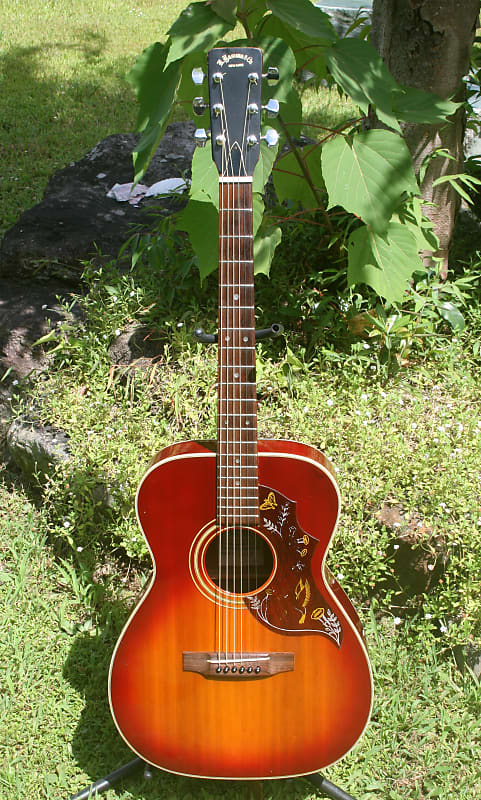 Yasuma Newance MODEL No.1600H 000 size guitar 1973 Sunburst image 1