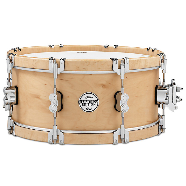 PDP PDSX0714CLWH 7x14" LTD Classic Wood Hoop Maple Snare Drum image 1