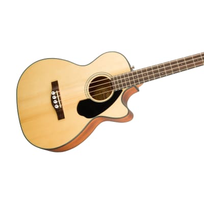 Fender CB-60SCE Acoustic Bass Guitar w/Cutaway & Electronics, Laurel FB, Natural image 3