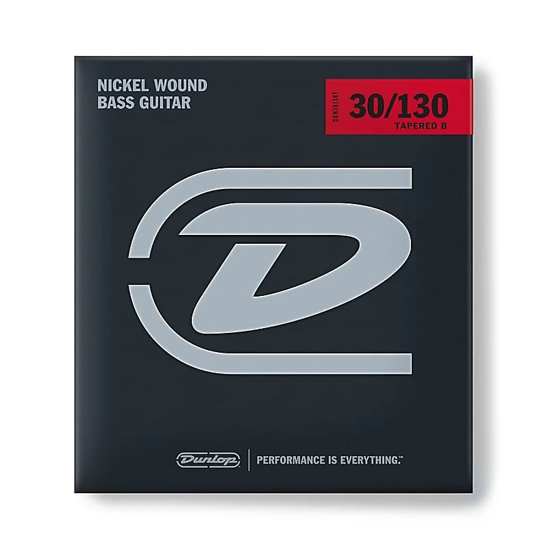 Dunlop DBN30130T Nickel-Wound Stainless Steel 6-String Bass Strings with Tapered B (30-130) image 1