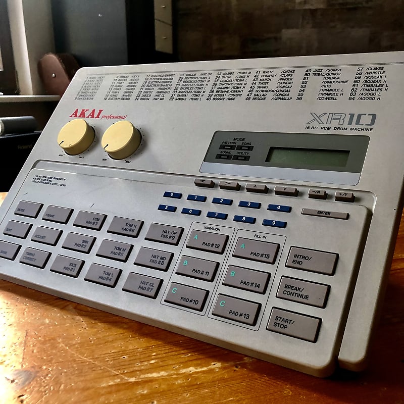 Akai XR 10 16 BIT PCM DRUM MACHINE 90s Grey Reverb