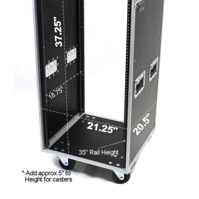 OSP KD20U 20 Space Deluxe Studio Rack With Handles and Casters image 2