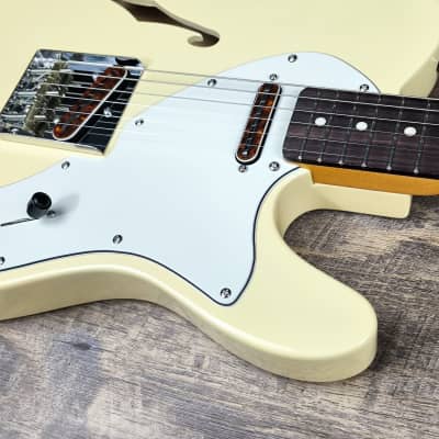 MyDream Partcaster Custom Built - Buttercream Thinline Tortoise Charlie Christian image 5