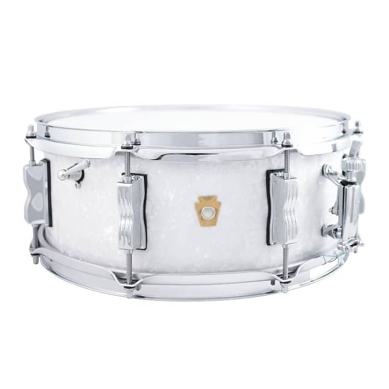 Ludwig Legacy Maple Snare Drum 14x5.5 White Marine Pearl image 1