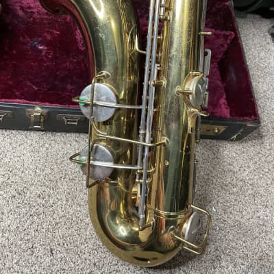 buescher aristocrat tenor saxophone s-40 1950s-1960s - brass - plays well image 8