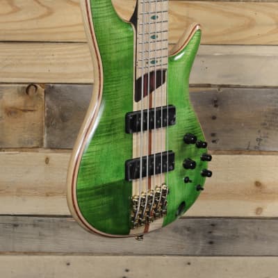 Ibanez  Premium SR5FMDX 5-String Bass Emerald Green w/ Gigbag for sale