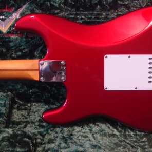 David Gilmour Custom Fender Stratocaster 57 Reissue 1999/2012 Candy Apple Red Pink Floyd Package image 7