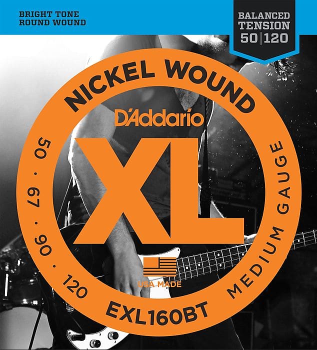 D'Addario EXL160BT Balanced Tension 50-120 Long Scale Electric Bass image 1