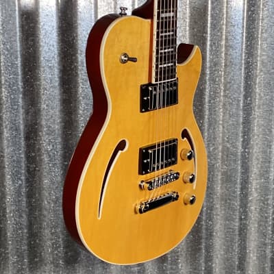 Reverend Limited Edition Roundhouse Semi Hollow Body Archtop Vintage Clear Natural Guitar #4 Blem image 6