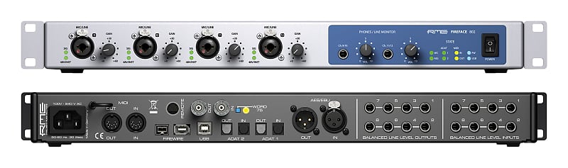 RME - Fireface 802 | 60 Channel 192 kHz High End USB & Firewire Audio Interface image 1