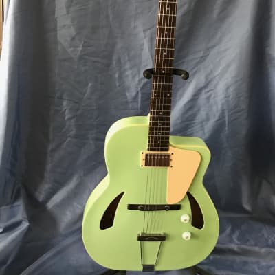 Triggs Archtop Oddysey Prototype Carve top 2008 Surf Green-Gold Hardware- Hardshell Case image 9