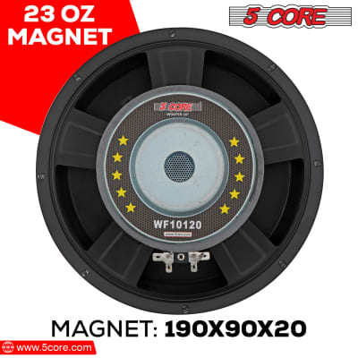 10 Inch Subwoofer Speaker • 750W Peak • 4 Ohm Replacement Car Bass Sub Woofer • w 1.25" Voice Coil • 23 Oz Magnet- WF 10120 4OHM image 5