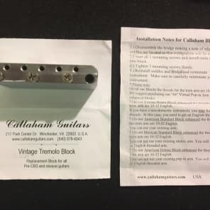 Callaham Vibrato/Tremolo Replacement Block - Vintage
