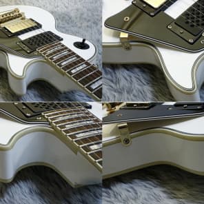 ESP Edwards E-LP-50C LP Custom White mounted amp Mini Guitar