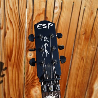 ESP Custom Shop KH-3 w/ Spider  Black w/Graphic Left Handed 6-String Guitar w/ Case image 8