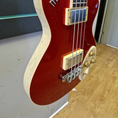 Italia Maranello Classic Red Sparkle Bass Guitar image 2