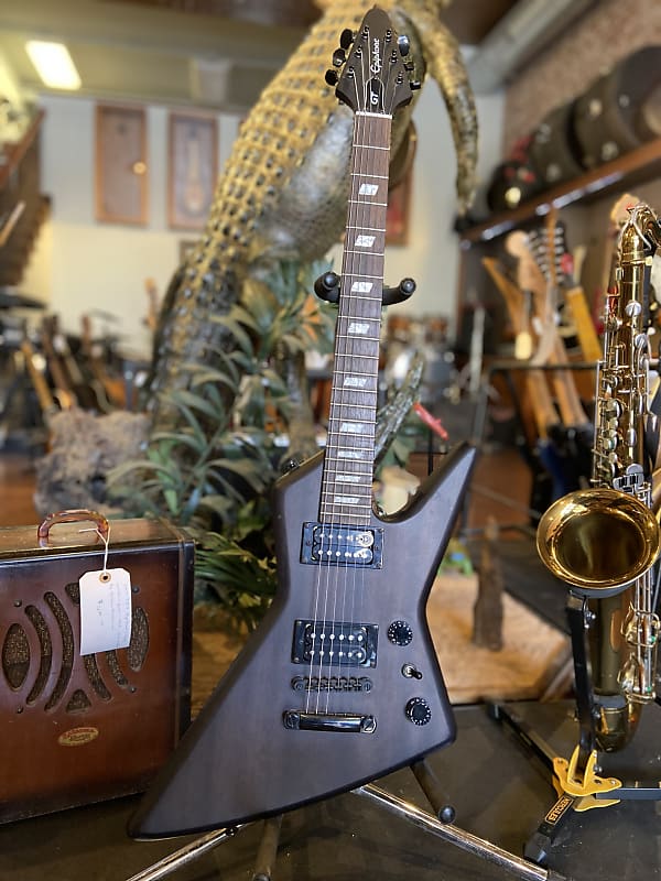Open Box Epiphone Explorer-GT Electric Guitar Worn Black
