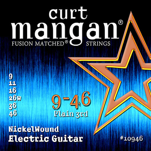 Curt Mangan 10946 Fusion Matched Nickelwound Electric Guitar Strings gauges 9-46 image 1