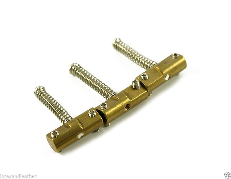 Immagine Wilkinson Compensated Tele Telecaster Bridge Saddles (BRASS) for Fender FITS US,MIM TCOMPBR - 1