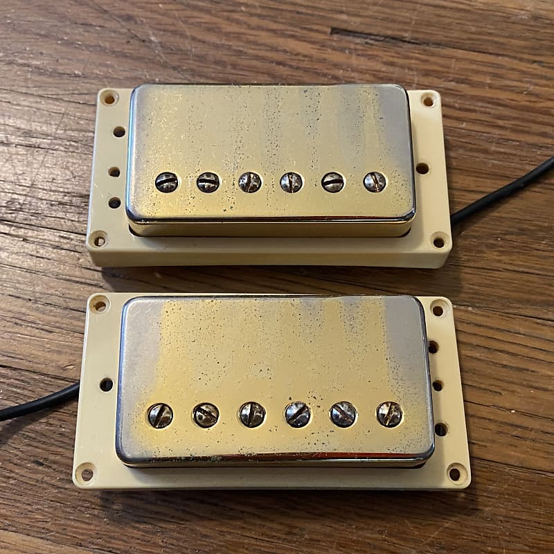 1983 Ibanez Super 58 Guitar Pickups + Bezels. Japan Made