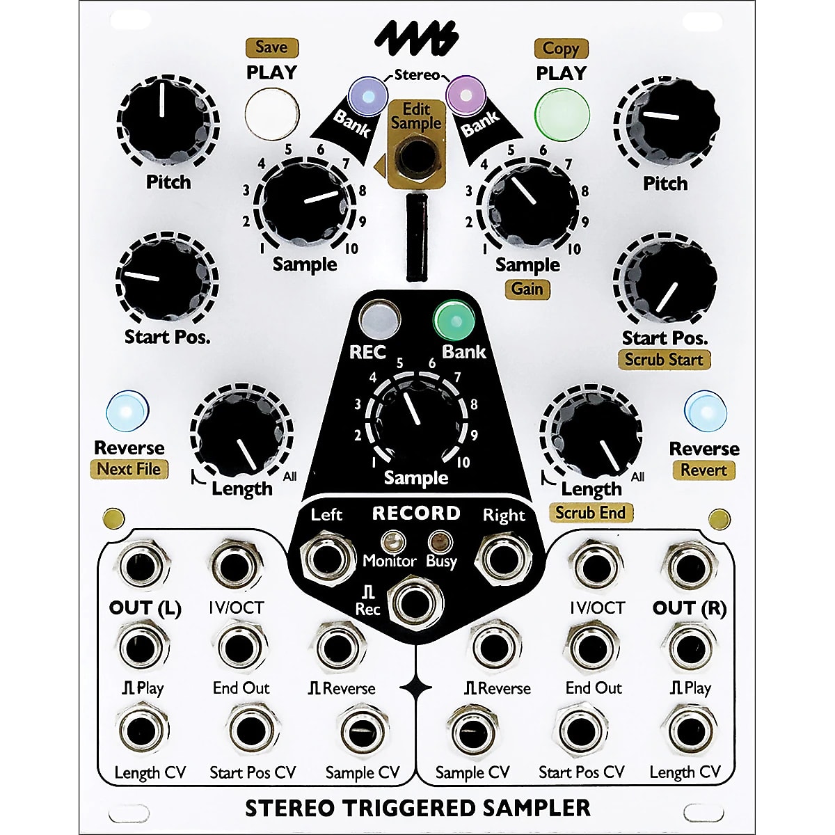 4MS STS Stereo Triggered Sampler | Reverb