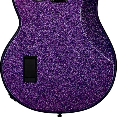 Sterling StingRay Ray34 4-String Bass Guitar, Purple Sparkle w/ Deluxe Gig Bag image 3