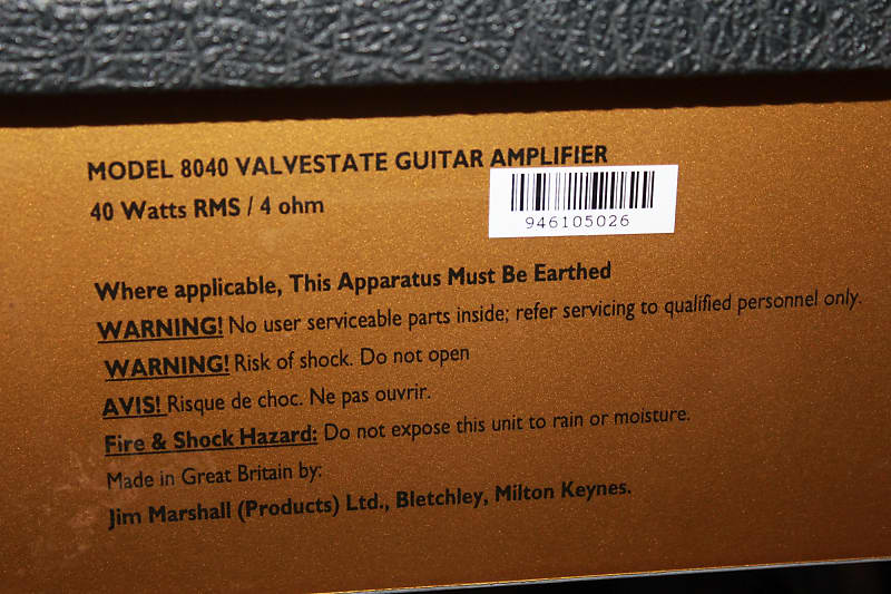 Marshall Valvestate 40V Model 8040 Guitar Amplifier | Reverb