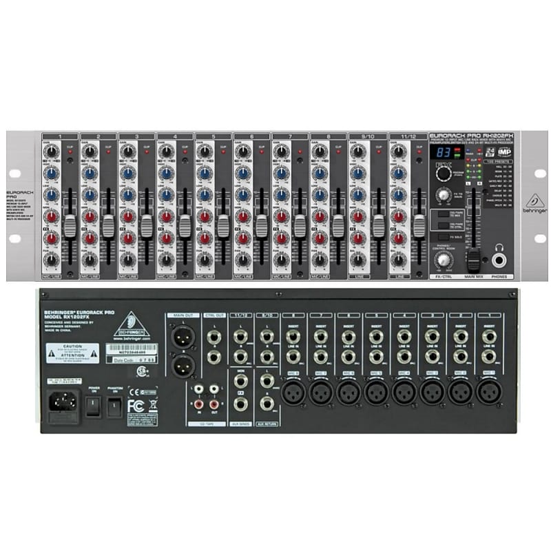 Behringer Eurorack Pro RX1202FX 12-Input Rack Mixer with