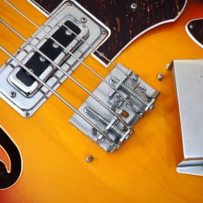 1960s Teisco Violin Bass Vintage w/ Scroll Headstock Japan, FB-2