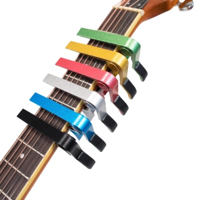 Premium Quality Guitar Capo Quick Easy Change Release Trigger Clamp Colour UK Black image 4