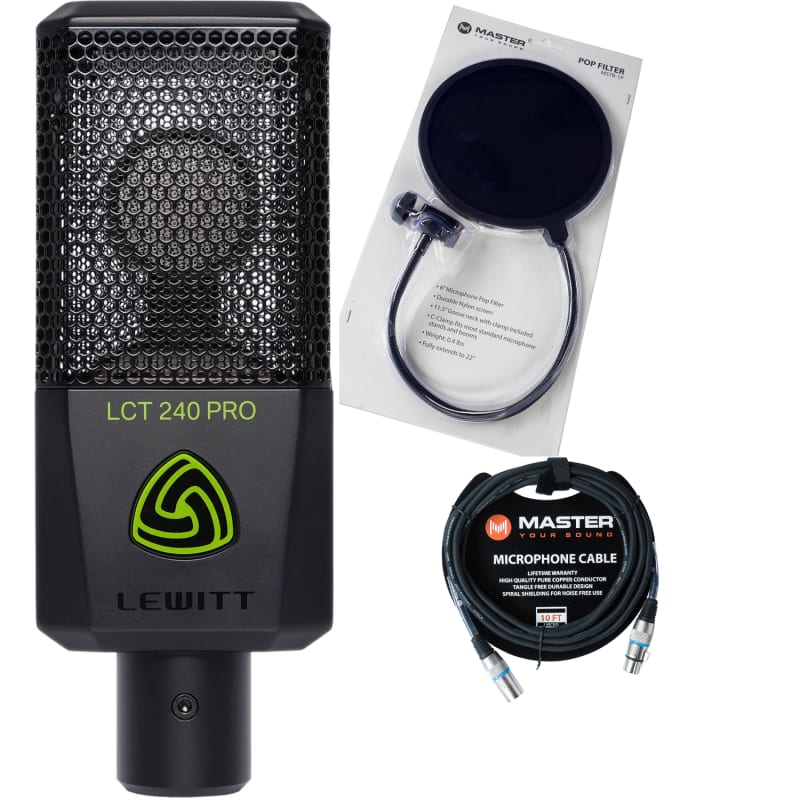 Lewitt Audio LCT 240 PRO Cardioid Studio Condenser Microphone w/ Pop Filter