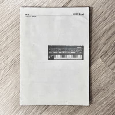 Roland Jupiter-6 Original Operation Manual ENGLISH // Ultra Rare!