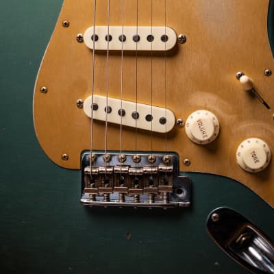 Fender Custom Shop Limited Edition Roasted "Big Head" Stratocaster - Faded Aged Sherwood Green Metallic image 8